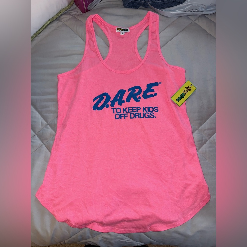Tipsy Elves Neon Pink D.A.R.E. Tank Top